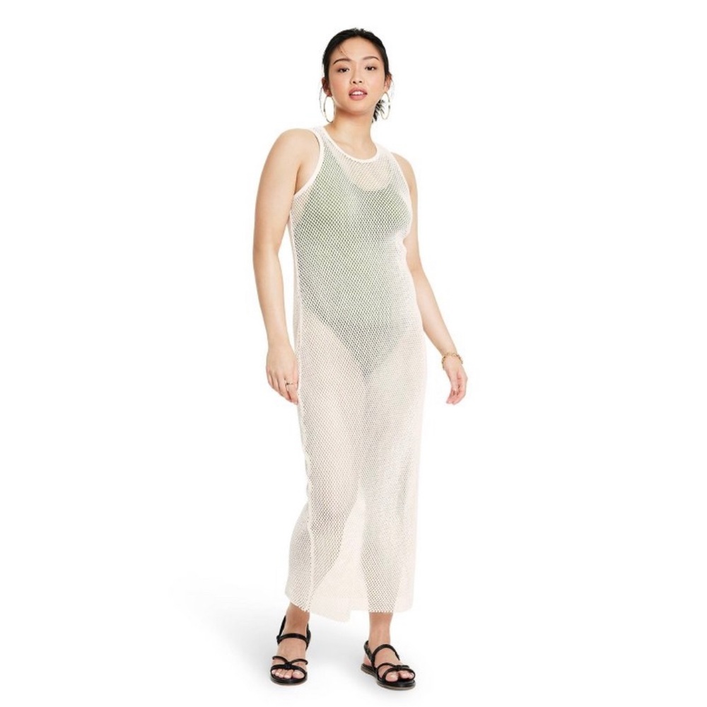 Women’s Crochet Cover Up Dress Fe Noel x Target Cream Size:L